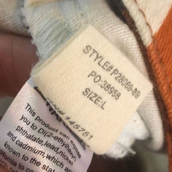 Halleln Cream orange brown high waisted bell bottom jeans stretch junior large - Picture 3 of 6